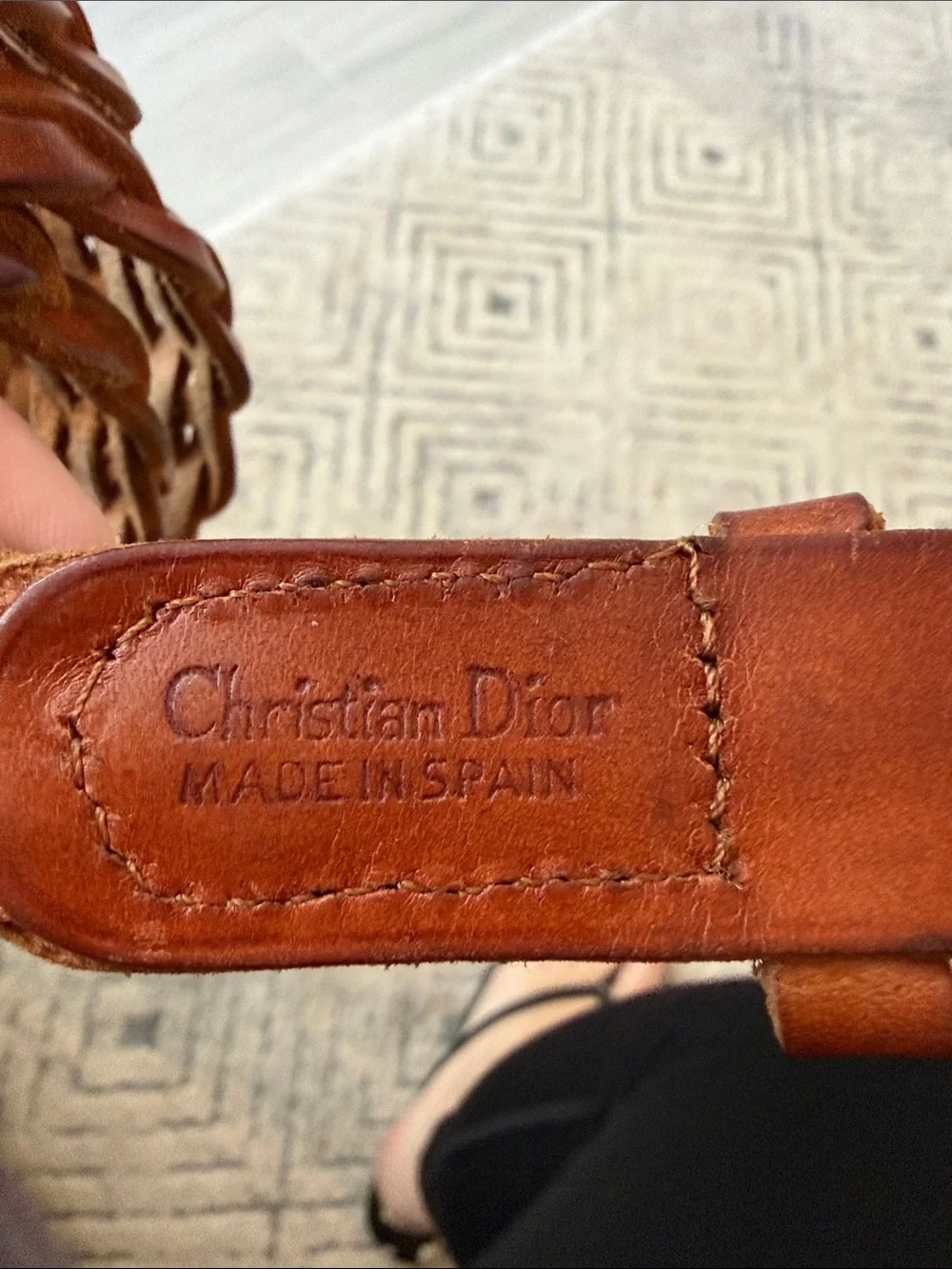 Dior Braided Leather Men’s Belt